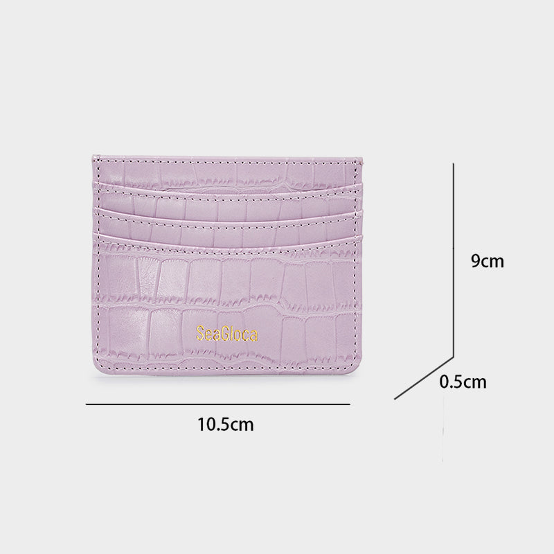 Chic Multi-Color Crocodile Pattern Card Holder for Women | SeaGloca - view 9
