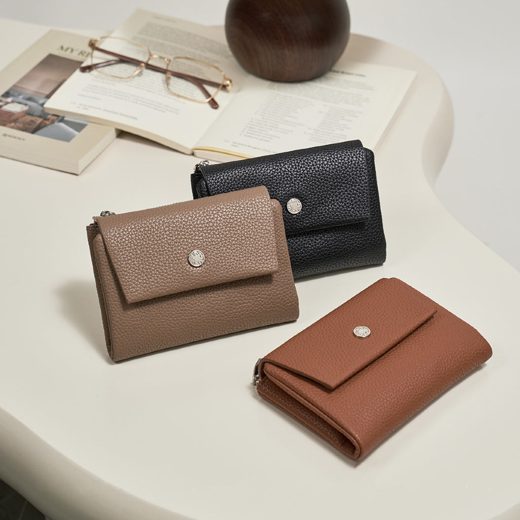 Wallet Elegant Textured Compact Short Purse for Women | SeaGloca - view 3