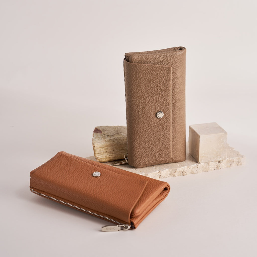 Slim Long Wallet Stylish Press Stud Design for Women | SeaGloca - view 3
