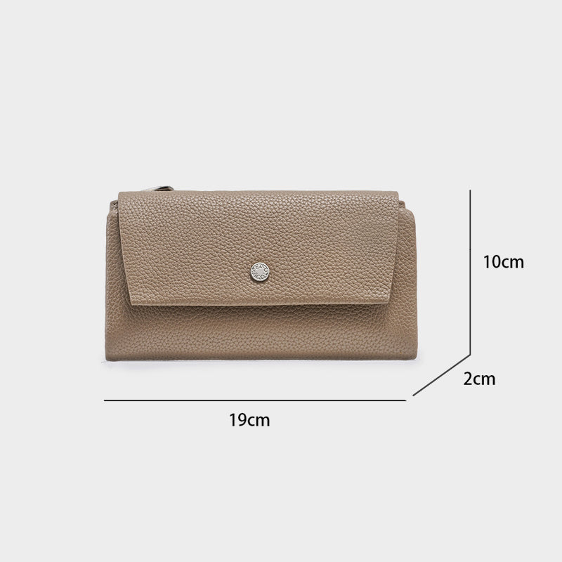 Slim Long Wallet Stylish Press Stud Design for Women | SeaGloca - view 9