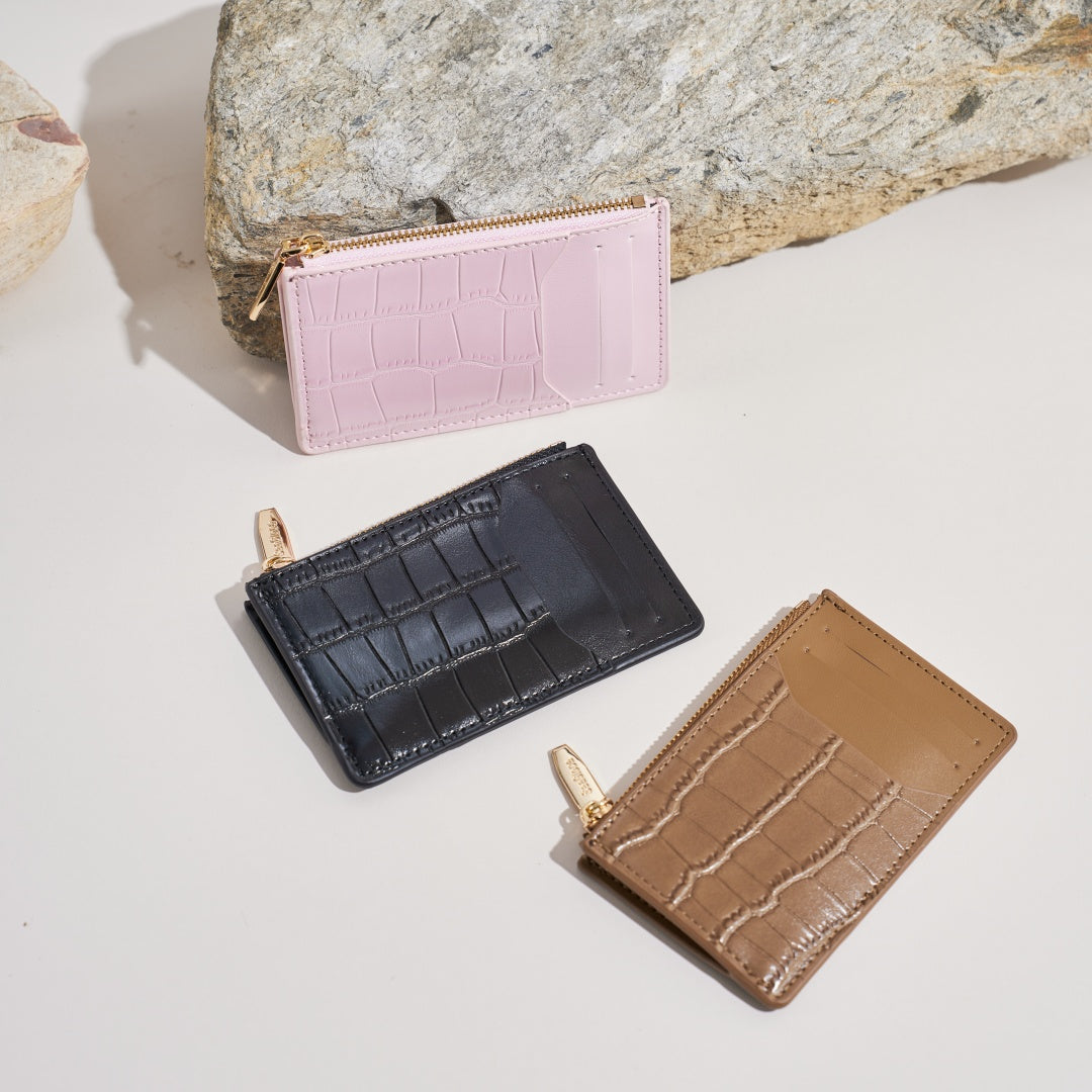 Slim Card Holder Wallet Chic Quilted Design for Women | SeaGloca - view 2