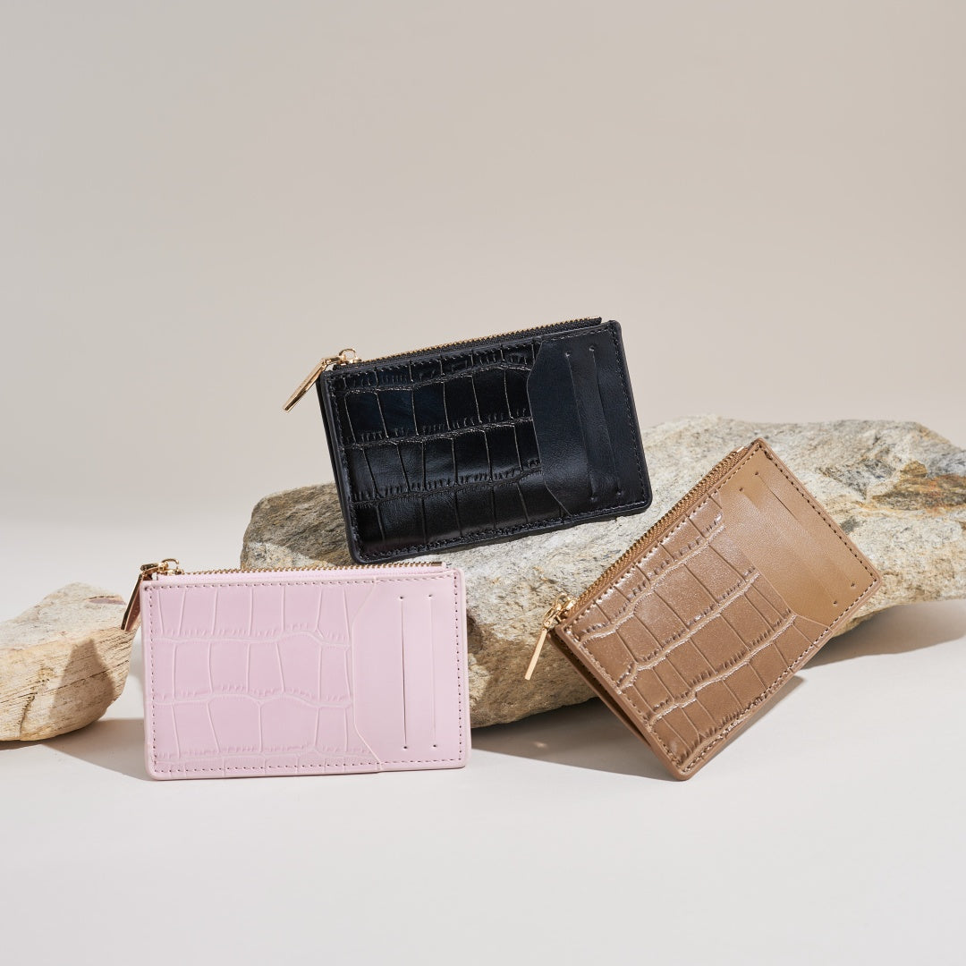 Slim Card Holder Wallet Chic Quilted Design for Women | SeaGloca - view 3