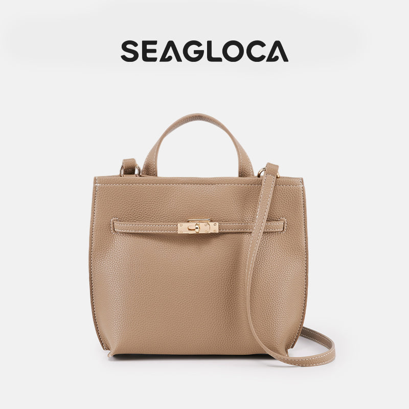 Textured PU Leather Handbag and Shoulder Bag for Women | SeaGloca