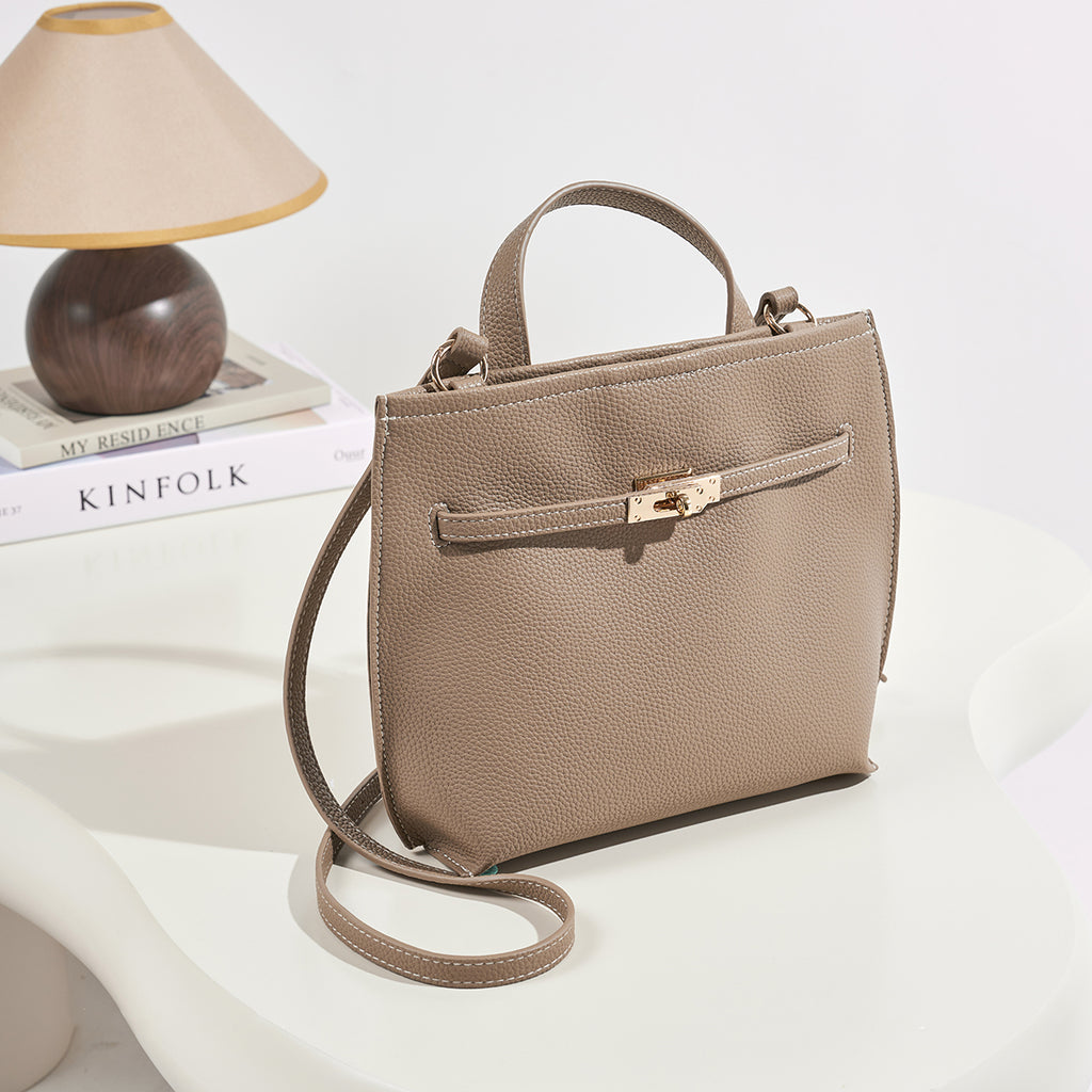 Textured PU Leather Handbag and Shoulder Bag for Women | SeaGloca - view 3