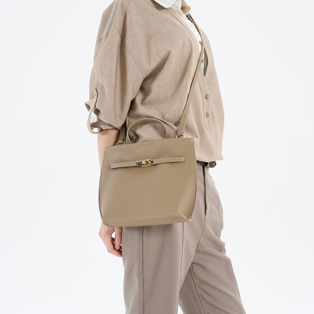 Textured PU Leather Handbag and Shoulder Bag for Women | SeaGloca - view 6