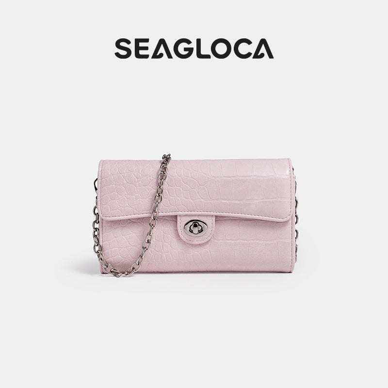 Luxury Croc Pattern with Metal Lock Crossbody for Women | SeaGloca