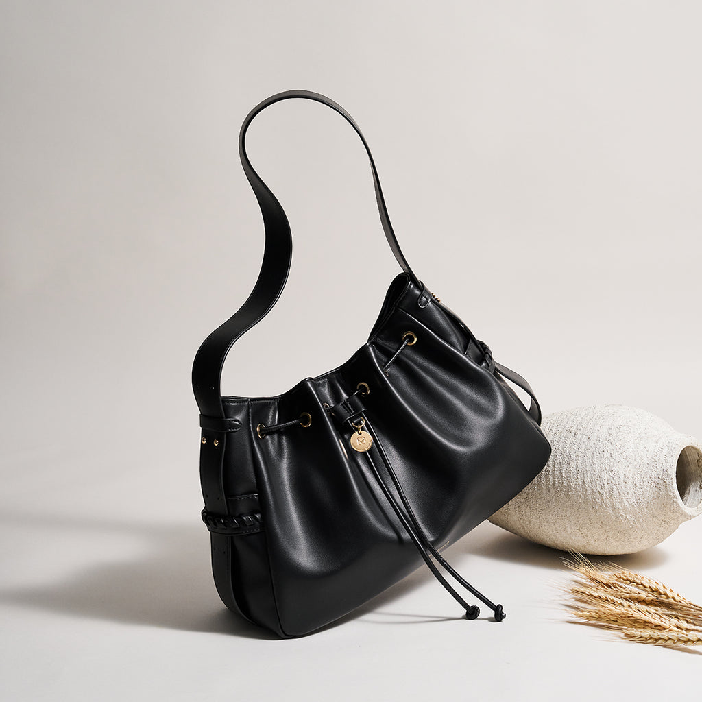 Drawstring Bucket Bag Hobo Bag Large Capacity for Women | SeaGloca - view 3