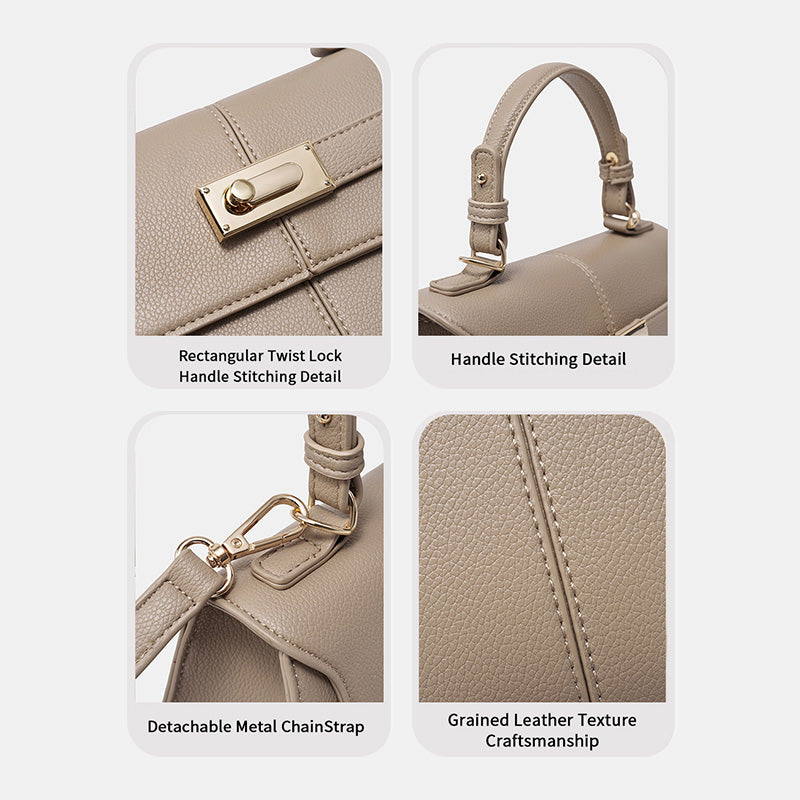 Classic Textured Handheld Crossbody Bag with for Women | SeaGloca - view 7