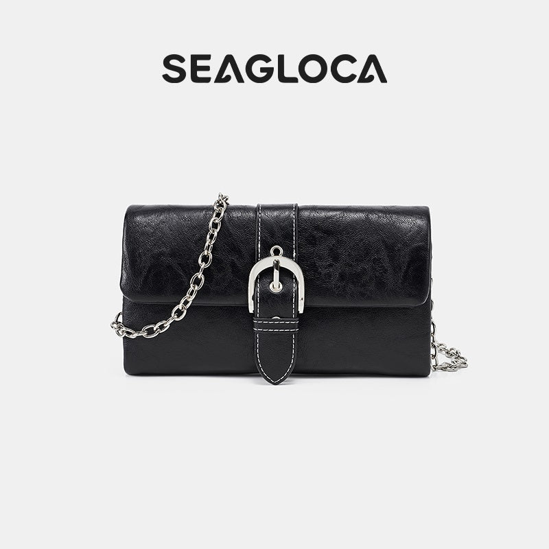 Buckle Decor Magnetic Closure Detachable Chain for Women | SeaGloca