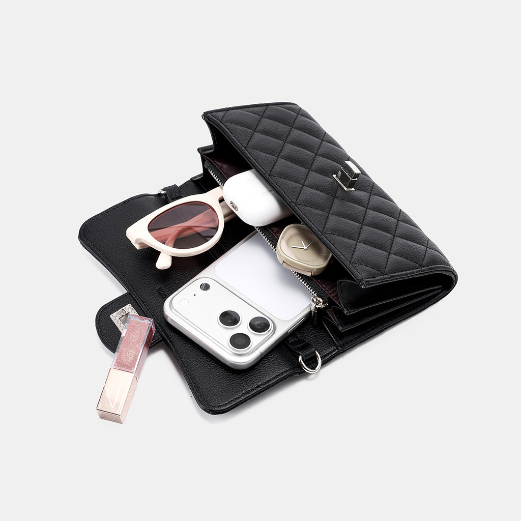 Rhombus Pattern Turn Lock Detachable Chain for Women | SeaGloca - view 8
