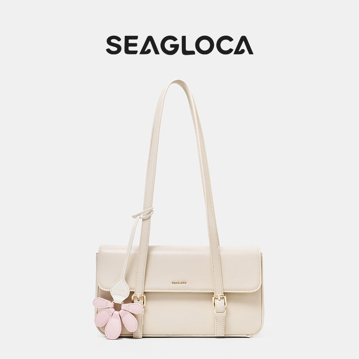 Classic Underarm Bag Floral Charm Decor Flap for Women | SeaGloca