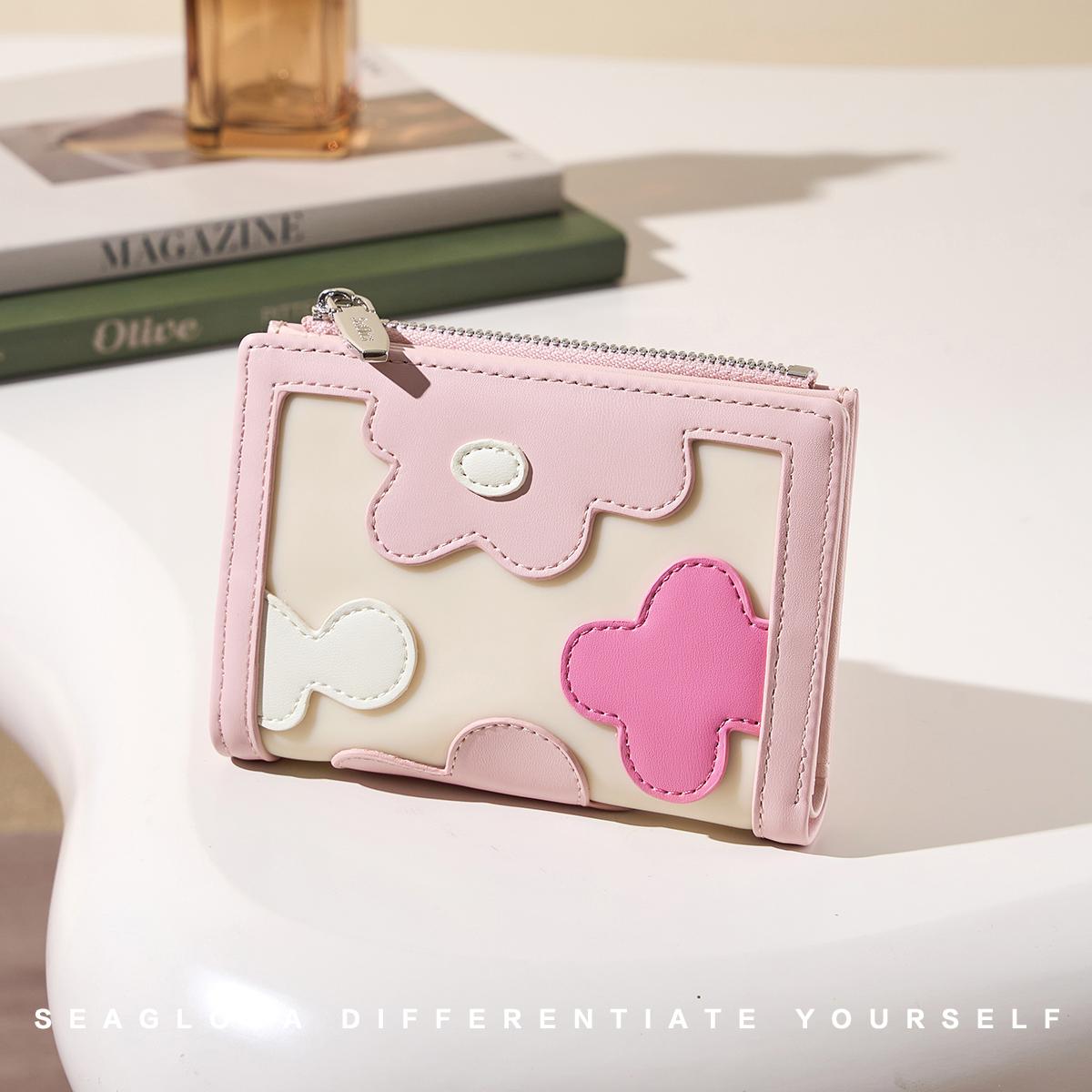 SeaGloca Fashionable New Style Multi-Functional Flower Pattern Purse Card Bag For Woman No 23