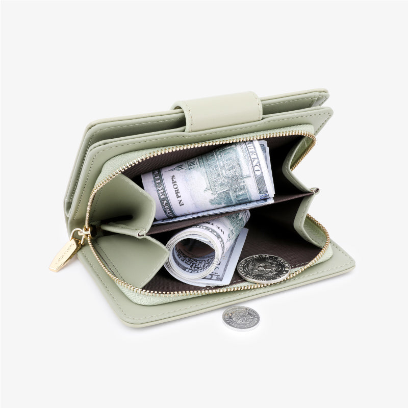 SeaGloca New Korean Fashion Mult-functional Solid Color PU Wallet For Woman No 1616