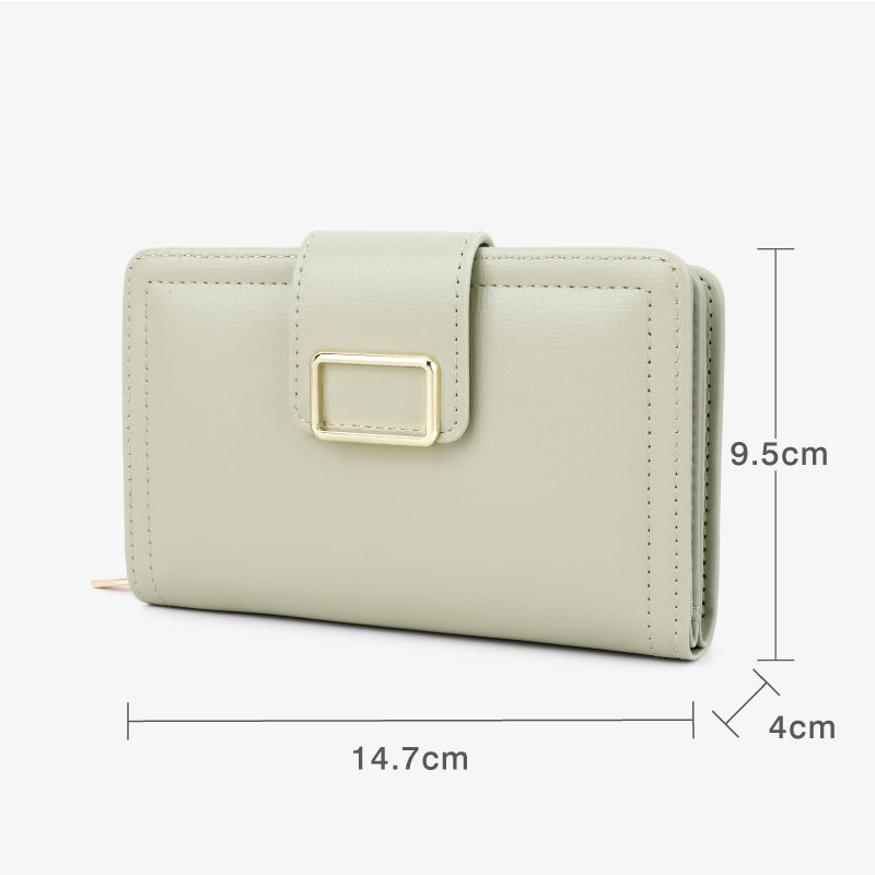 SeaGloca New Korean Fashion Mult-functional Solid Color PU Wallet For Woman No 1616