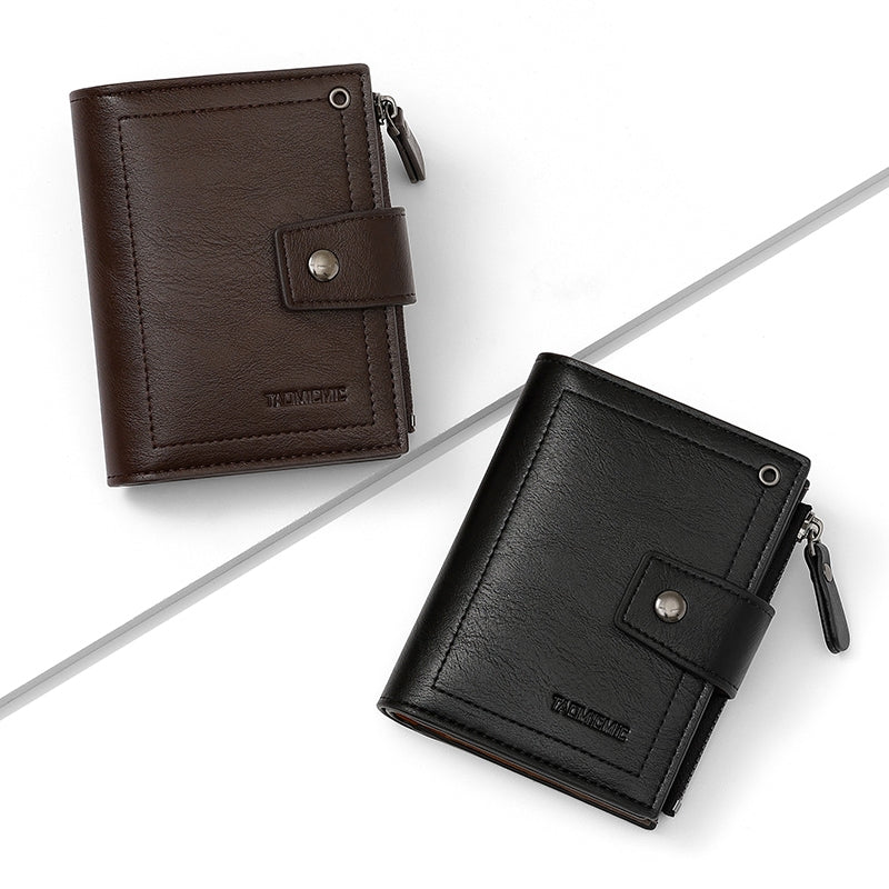 SeaGloca New Fahion Men's Advanced Multi-card Slot PU Leather Business Bi-fold Wallet No 1684
