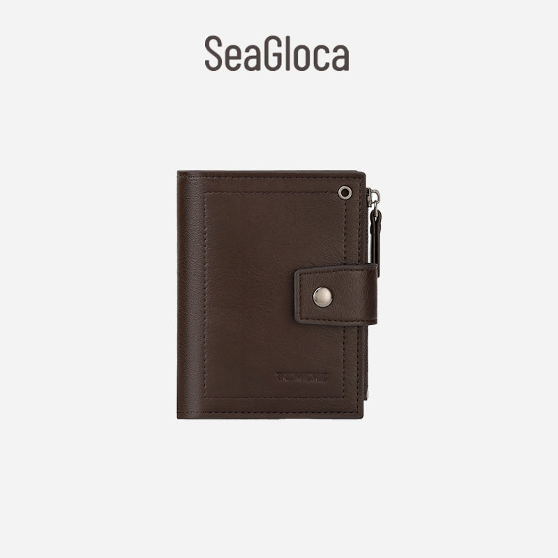 SeaGloca New Fahion Men's Advanced Multi-card Slot PU Leather Business Bi-fold Wallet No 1684