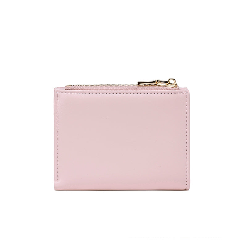 Seagloca New Fashion Korean Solid Simple Multifunction Short Bifold Wallet For Women No 1643