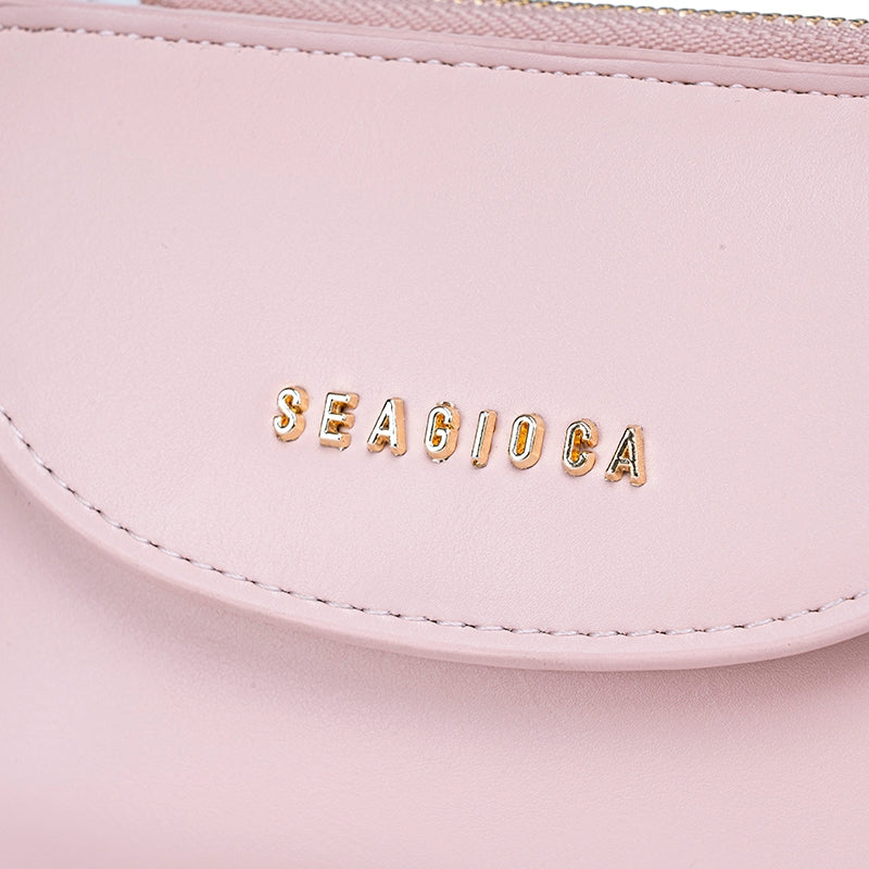 Seagloca New Fashion Korean Solid Simple Multifunction Short Bifold Wallet For Women No 1643
