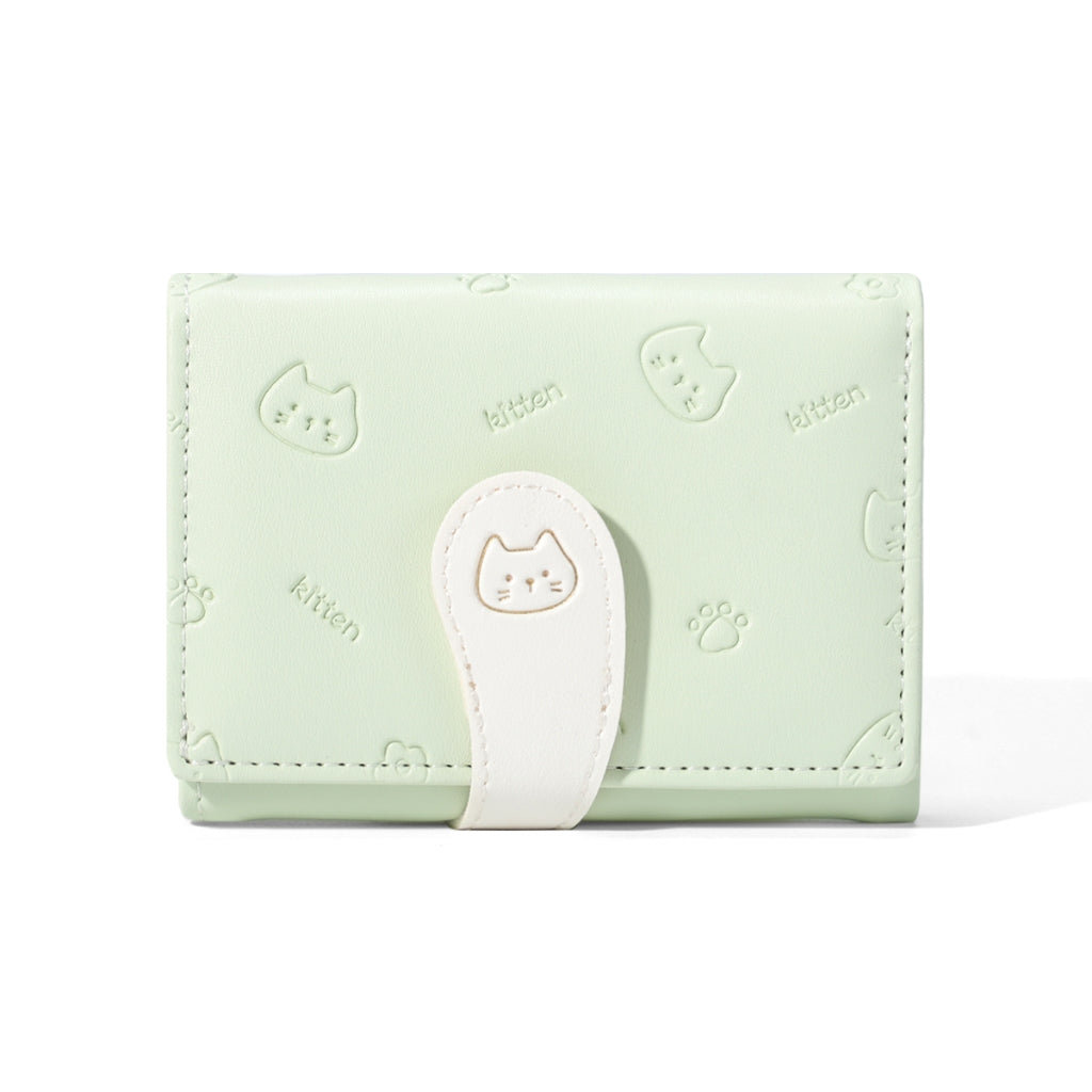 SeaGloca New Korean Version Cute Cat Tail  Short Tri-fold Wallet For Woman No.1760