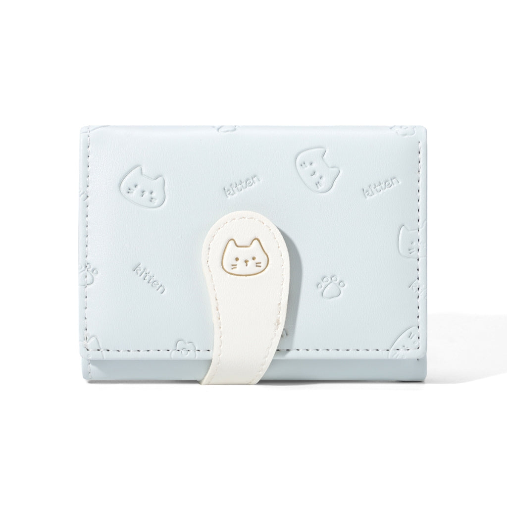 SeaGloca New Korean Version Cute Cat Tail  Short Tri-fold Wallet For Woman No.1760