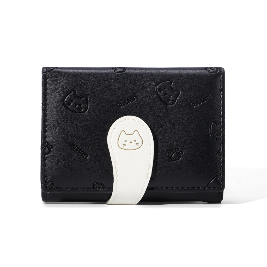 SeaGloca New Korean Version Cute Cat Tail  Short Tri-fold Wallet For Woman No.1760