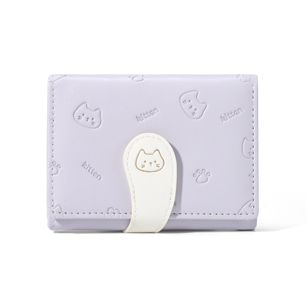 SeaGloca New Korean Version Cute Cat Tail  Short Tri-fold Wallet For Woman No.1760