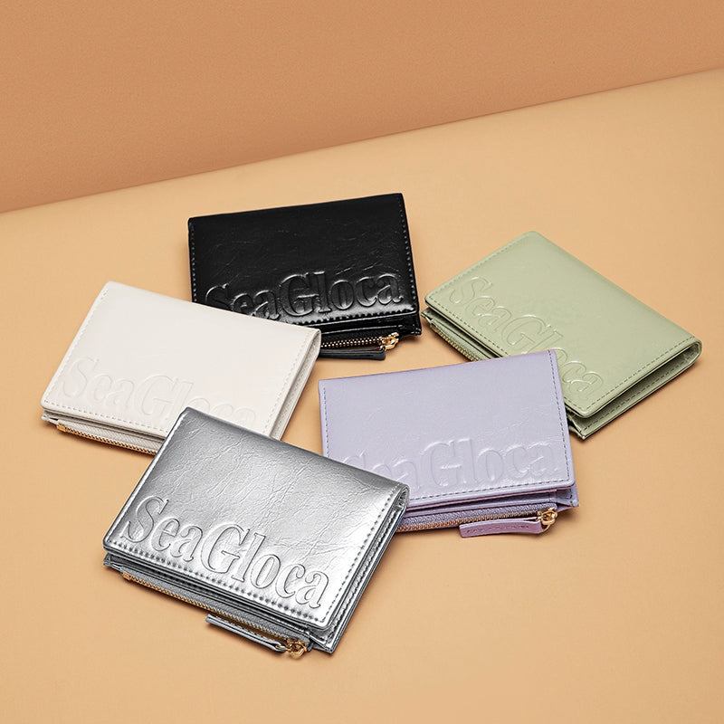 SeaGloca New Fashion High-End Bifold Short Wallet With Box Purse Card Holder For Woman No 2401