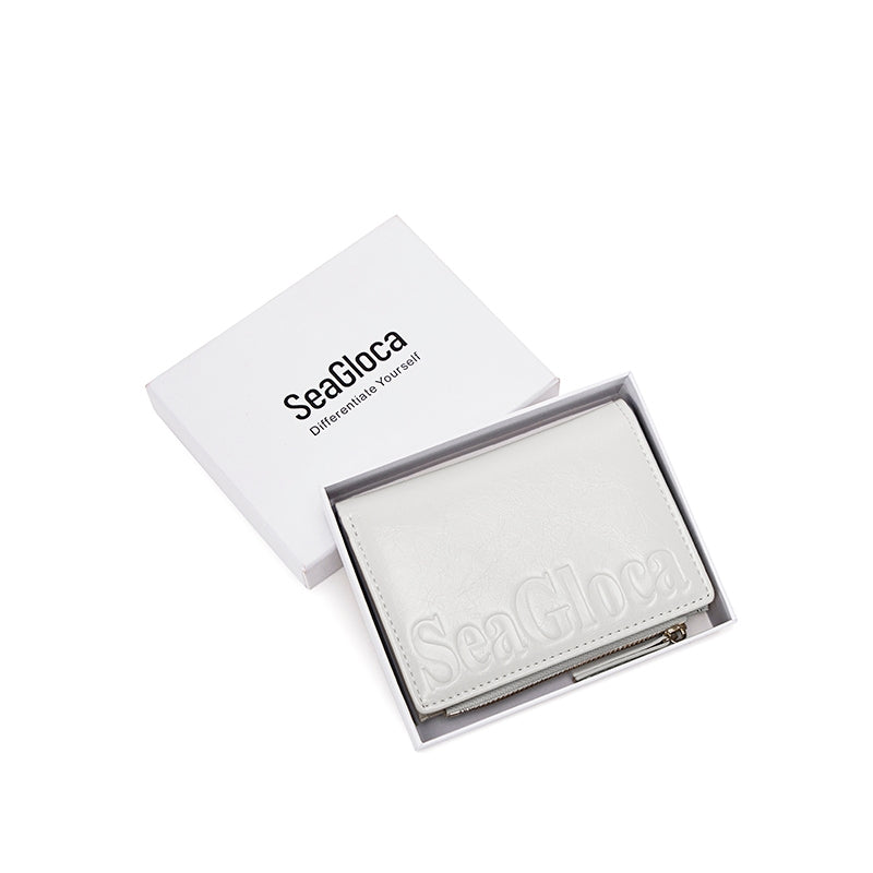 SeaGloca New Fashion High-End Bifold Short Wallet With Box Purse Card Holder For Woman No 2401