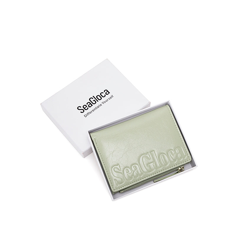 SeaGloca New Fashion High-End Bifold Short Wallet With Box Purse Card Holder For Woman No 2401