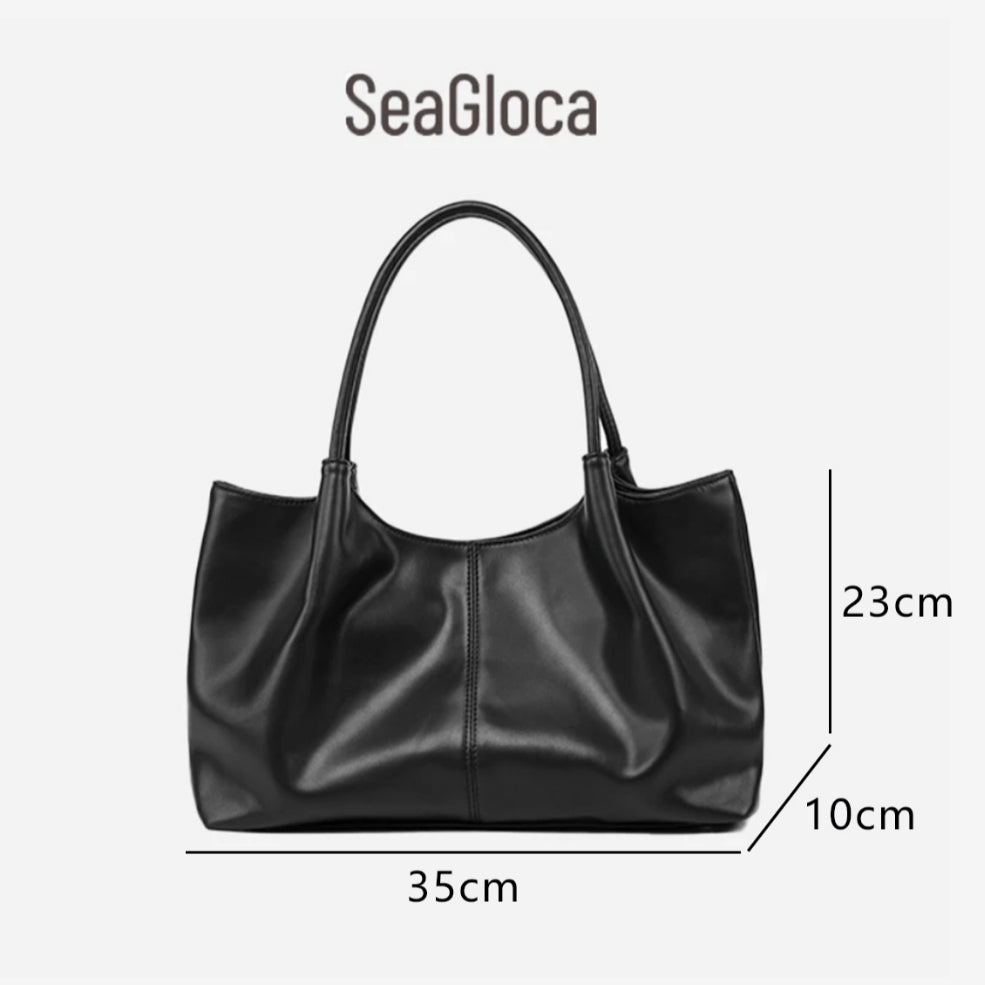 SeaGloca Black White Large Capacity Tote Bag For Women No. 1584