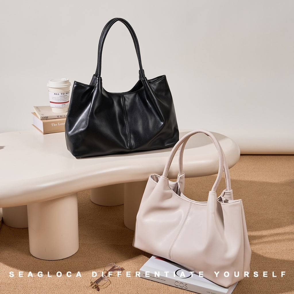 SeaGloca Black White Large Capacity Tote Bag For Women No. 1584