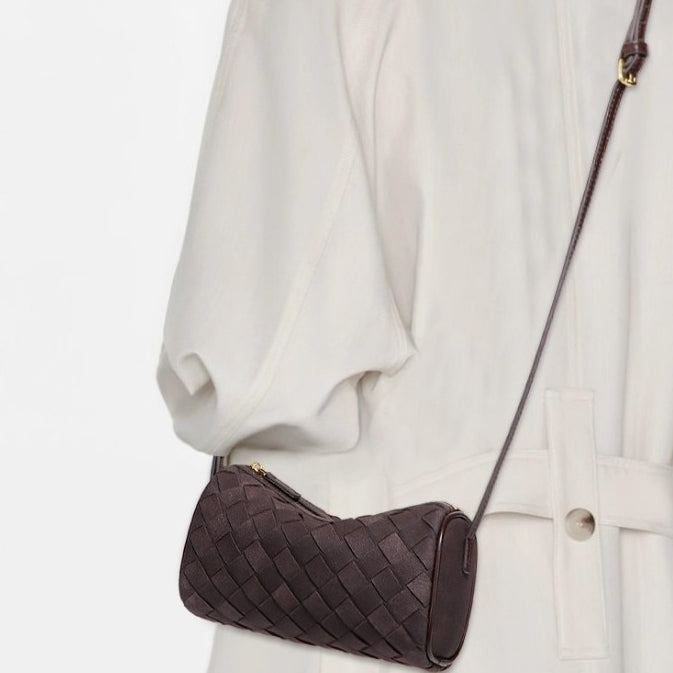 SeaGloca Matte Leather Woven Luxury Underarm Handbag Versatile Shoulder Pillow Bag For Woman No 2046