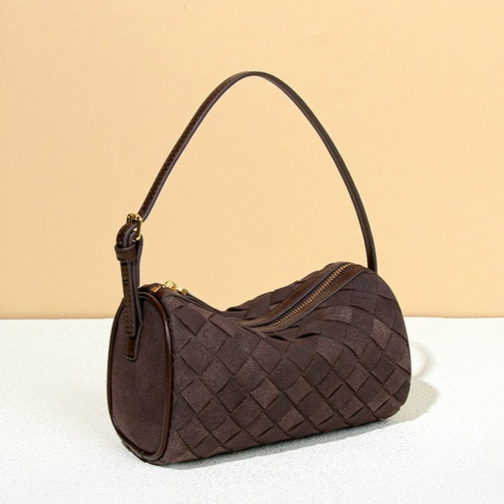 SeaGloca Matte Leather Woven Luxury Underarm Handbag Versatile Shoulder Pillow Bag For Woman No 2046