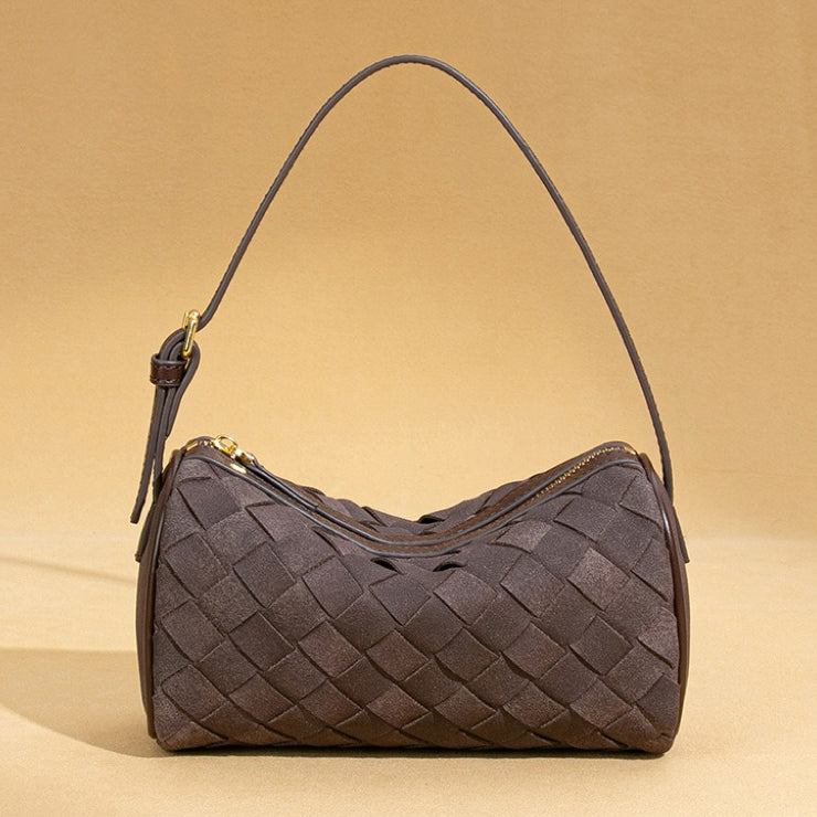 SeaGloca Matte Leather Woven Luxury Underarm Handbag Versatile Shoulder Pillow Bag For Woman No 2046