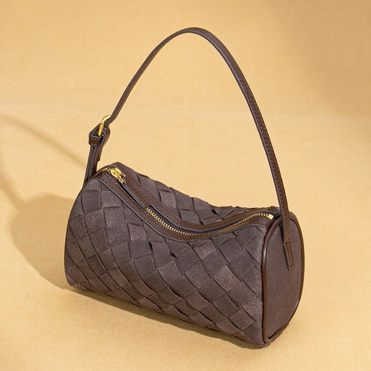 SeaGloca Matte Leather Woven Luxury Underarm Handbag Versatile Shoulder Pillow Bag For Woman No 2046
