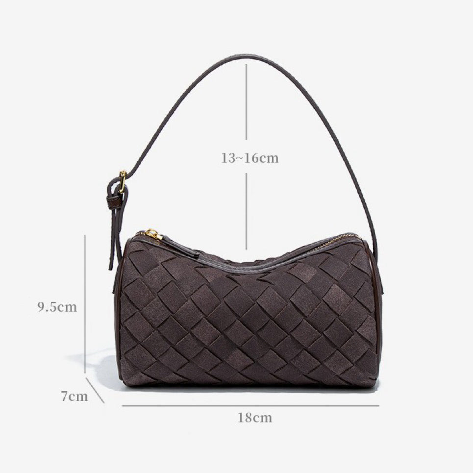 SeaGloca Matte Leather Woven Luxury Underarm Handbag Versatile Shoulder Pillow Bag For Woman No 2046