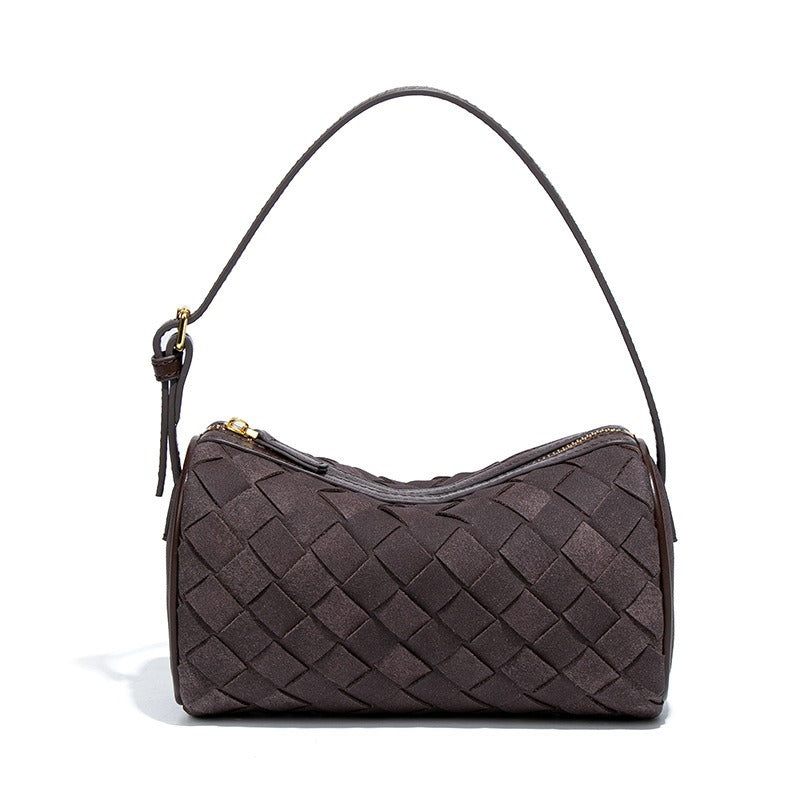 SeaGloca Matte Leather Woven Luxury Underarm Handbag Versatile Shoulder Pillow Bag For Woman No 2046