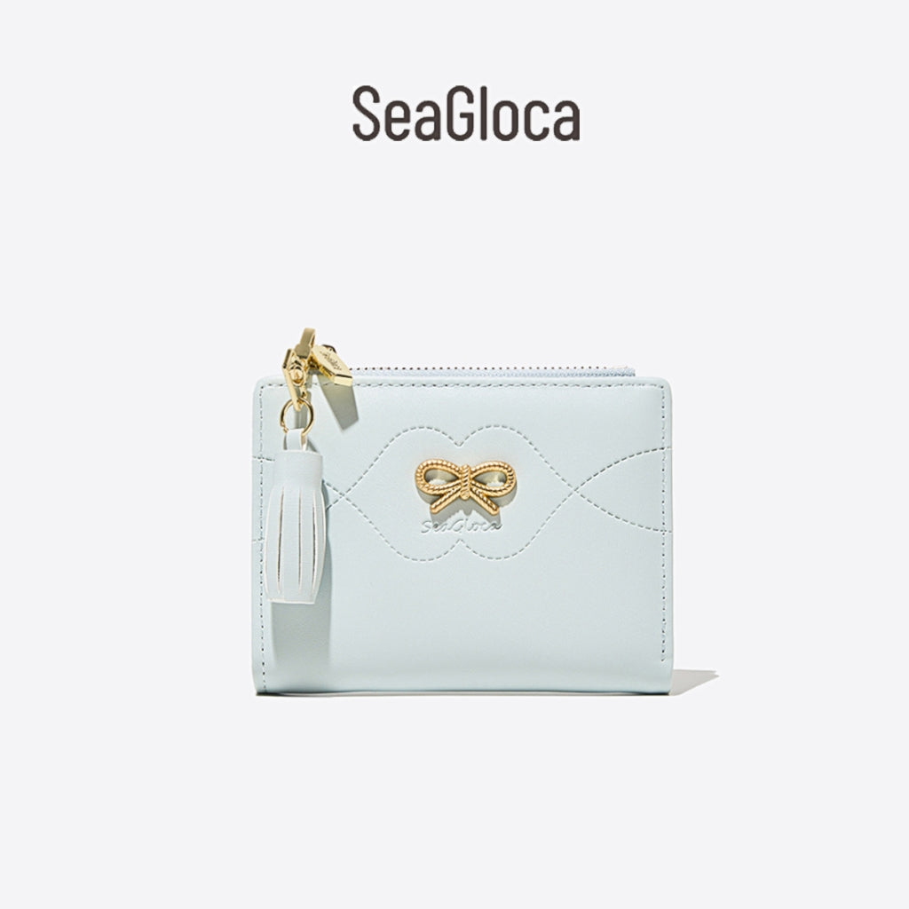 New Small Fresh Bow Short Wallet Compact for Women | SeaGloca - view 12