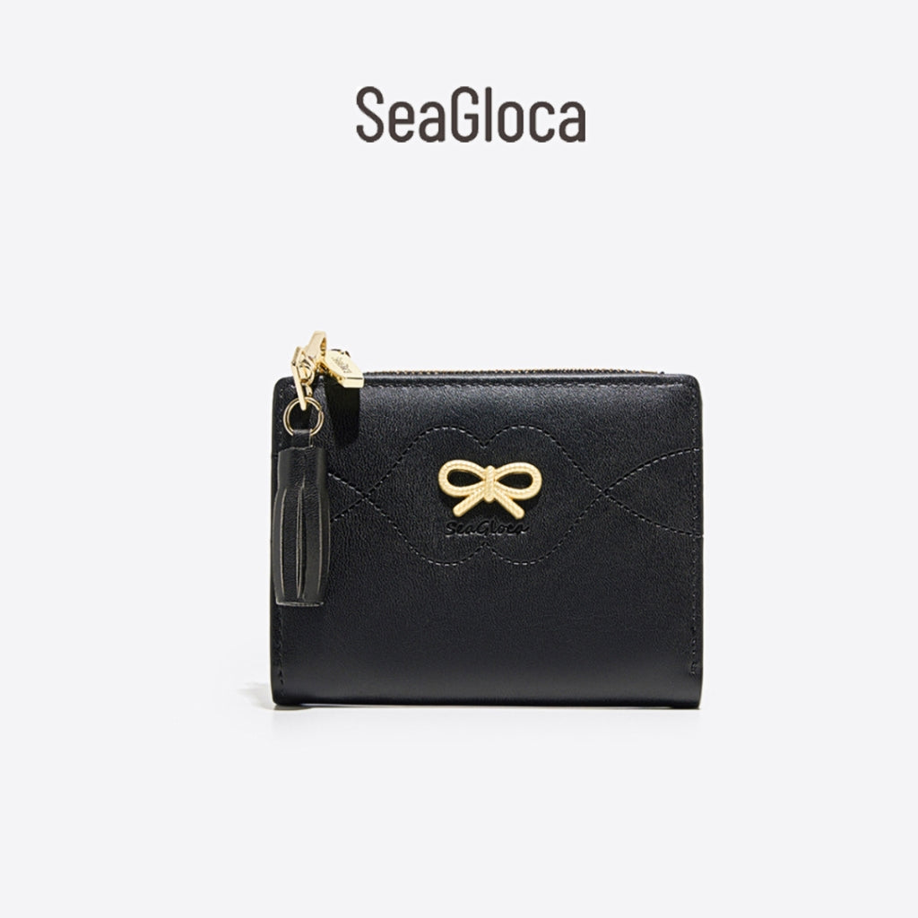 New Small Fresh Bow Short Wallet Compact for Women | SeaGloca - view 14
