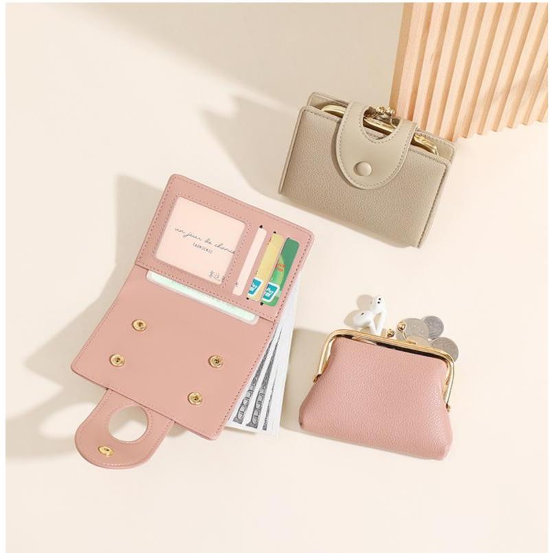 SeaGloca Multi-Function Short Wallet Integrated Card & Coin Purse Portable for Woman No 2065