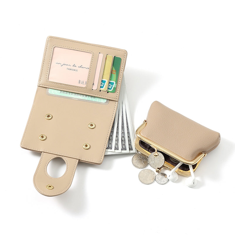SeaGloca Multi-Function Short Wallet Integrated Card & Coin Purse Portable for Woman No 2065