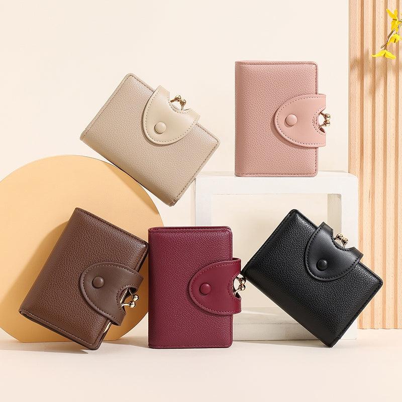 SeaGloca Multi-Function Short Wallet Integrated Card & Coin Purse Portable for Woman No 2065