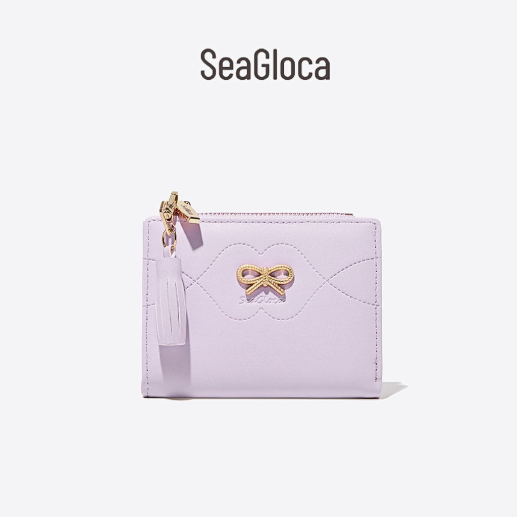 New Small Fresh Bow Short Wallet Compact for Women | SeaGloca - view 13