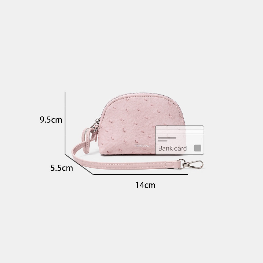 Textured Embossed Detachable Strap Zipper Coin for Women | SeaGloca - view 9
