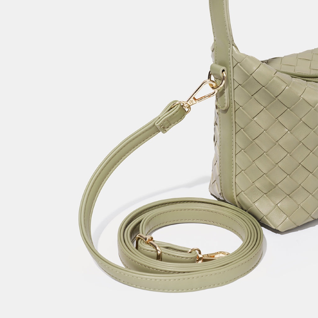 SeaGloca Woven Texture Zipper Hobo Bag Adjustable Detachable Strap Shoulder Crossbody Bag for women No 10018