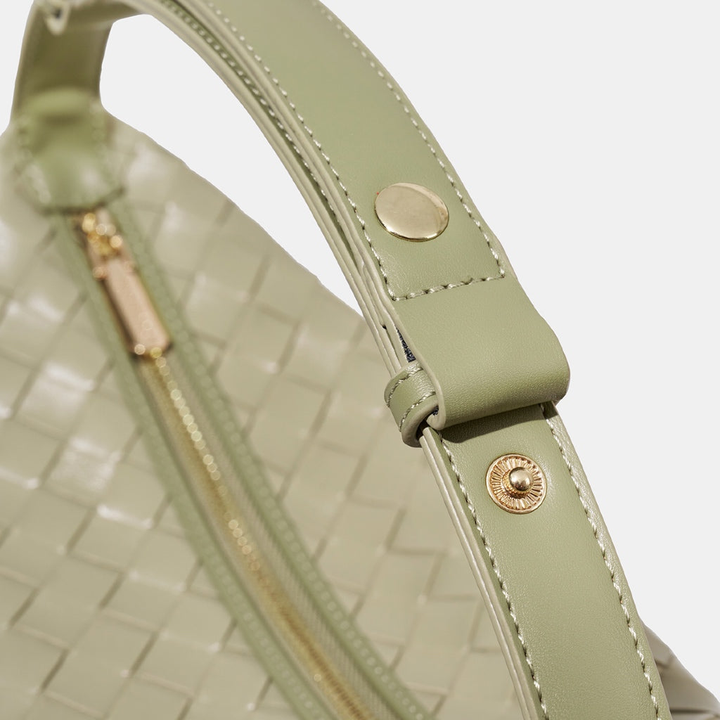 SeaGloca Woven Texture Zipper Hobo Bag Adjustable Detachable Strap Shoulder Crossbody Bag for women No 10018