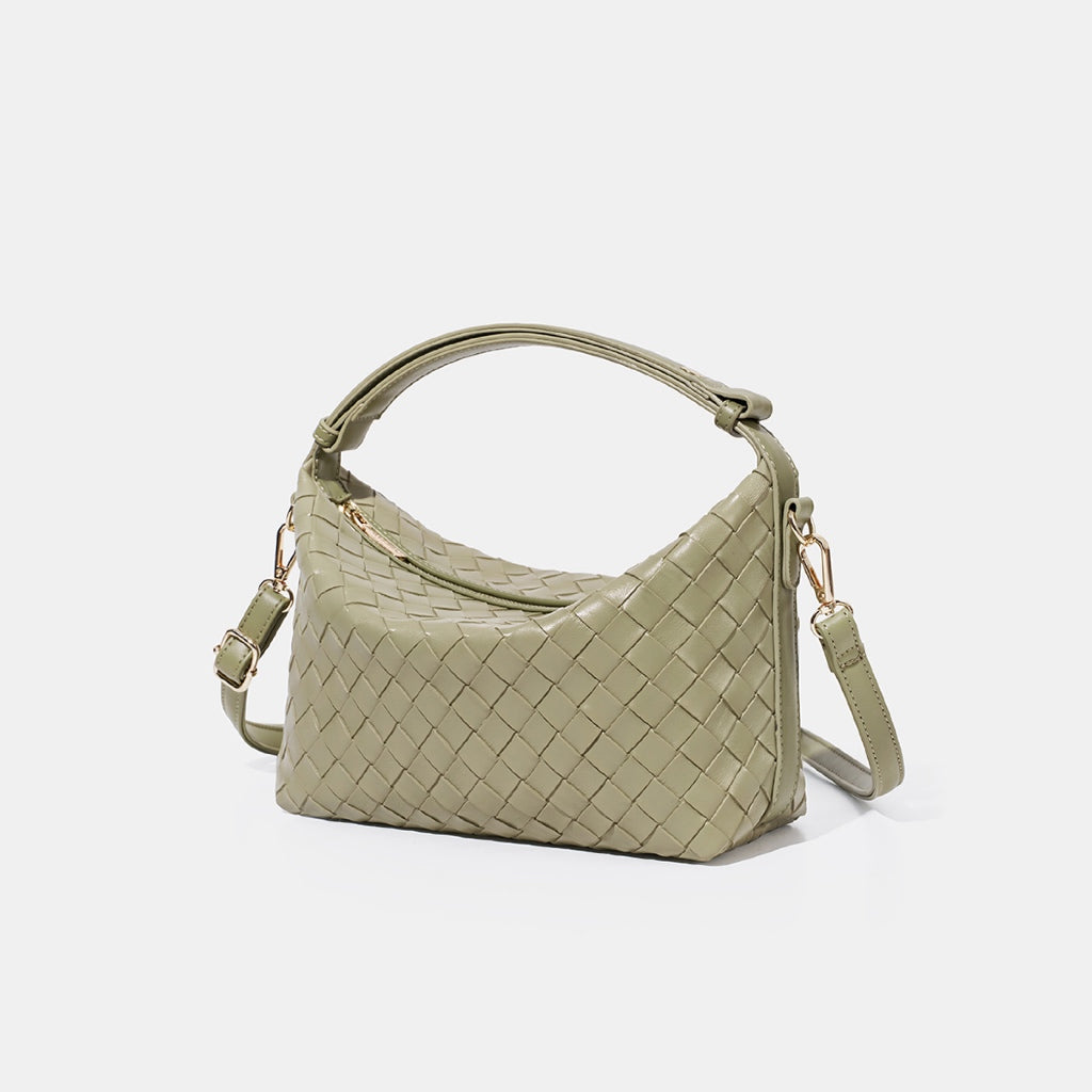 SeaGloca Woven Texture Zipper Hobo Bag Adjustable Detachable Strap Shoulder Crossbody Bag for women No 10018