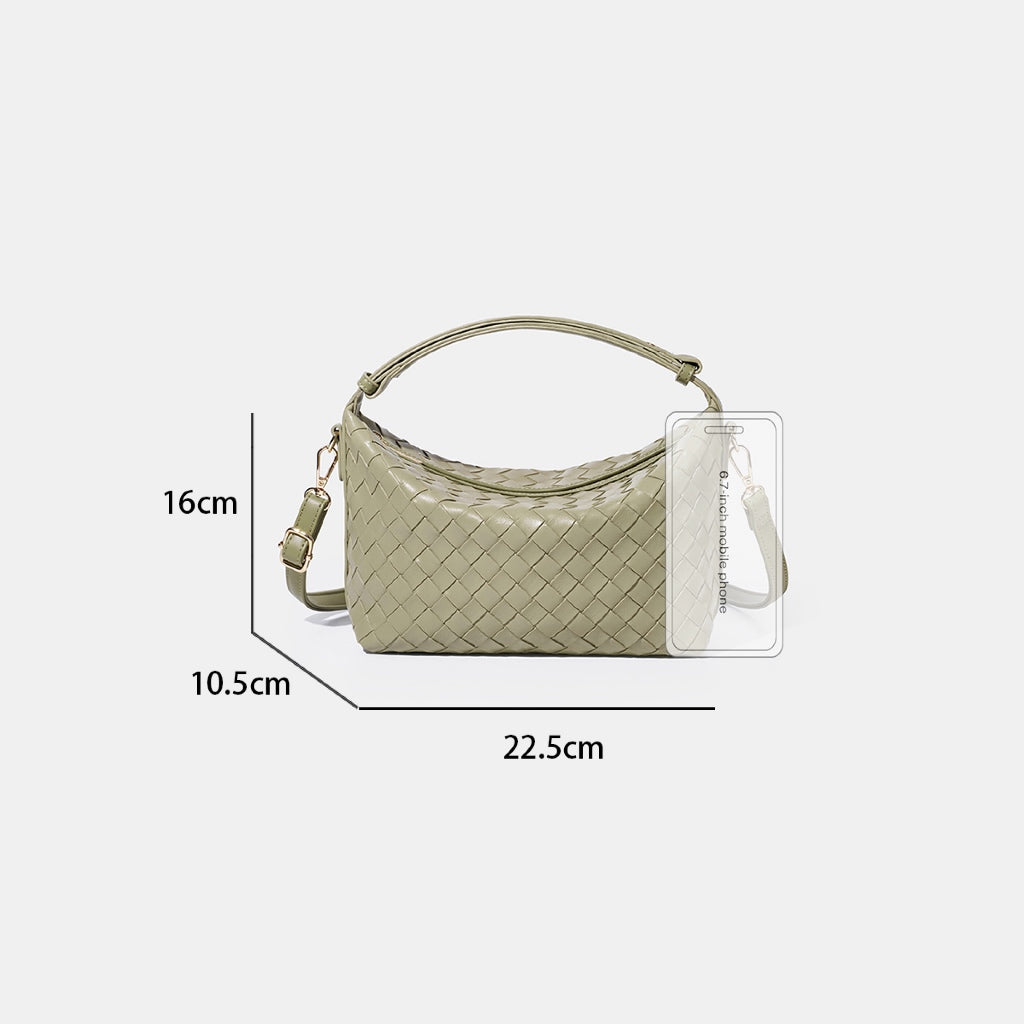 SeaGloca Woven Texture Zipper Hobo Bag Adjustable Detachable Strap Shoulder Crossbody Bag for women No 10018