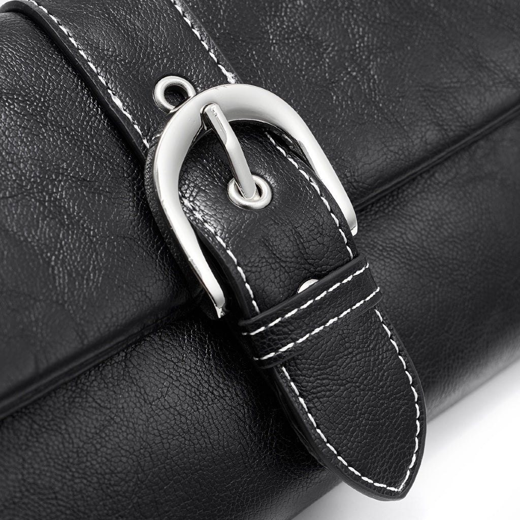 SeaGloca Buckle Decor Magnetic Closure Detachable Chain Coin Purse Card Holder Crossbody Bag for women No 10017