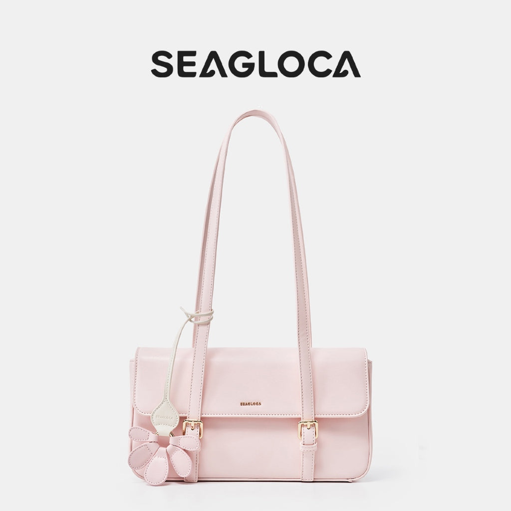 Classic Underarm Bag Floral Charm Decor Flap for Women | SeaGloca - view 10